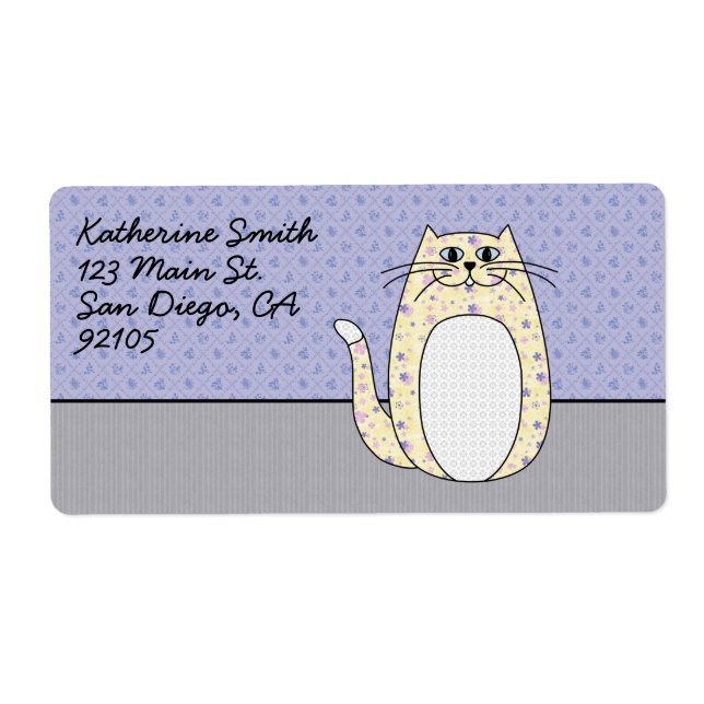 "Gult Folk Art Cat" Fraktsedel (Framsidan)