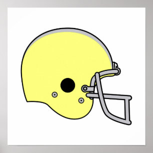 Gult Football Helmet Poster