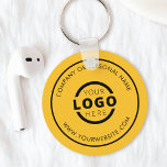 Gult för anpassningsbar Promoted Business Logotyp  Nyckelring<br><div class="desc">Anpassa enkelt detta underlägg med din egen företagsbild eller logotyp eller anpassningsbar. Du kan ändra bakgrunden till färg så att den stämmer överens med din logotyp eller ditt företags färger. Nyckelkedjor som är märkta med anpassningsbarna och som har din logotyp är användbara och lätta att ge kunder och anställda, samtidigt...</div>