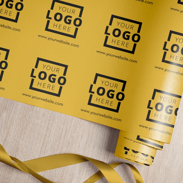 Gult för anpassningsbar Promoted Business Logotyp  Presentpapper (Skapare uppladdad)