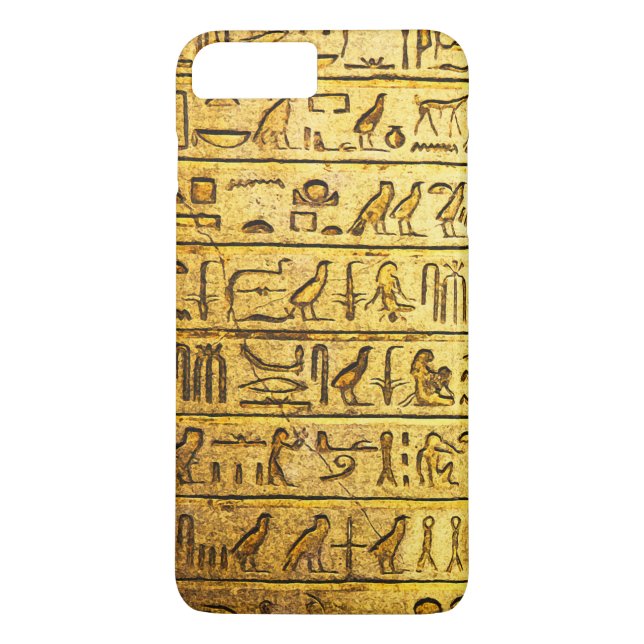 Gult för antika egyptiska hieroglyfer iPhone 7 Plu Case-Mate iPhone Skal (Baksida)