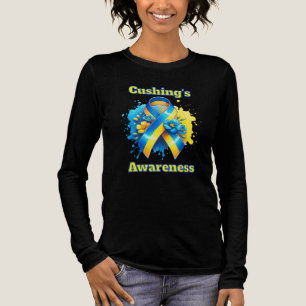 Gult för att öka medvetenheten hos Cushing och blå T Shirt