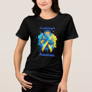 Gult för att öka medvetenheten hos Cushing och blå T Shirt