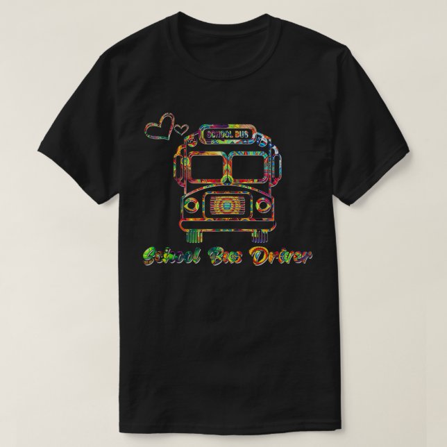 Gult för  av drivrutin för Buss i Studenter Ti T Shirt (Design framsida)
