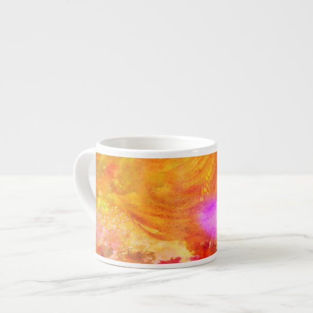 gult för bakgrund för färgkonst seamless, orange espressomugg (Framsida vänster)