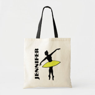 Gult för Ballet Dancer Tutu Ballerina Dance Class Tygkasse