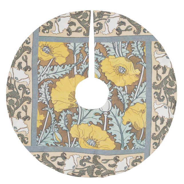 gult för bildskärmsvariant julgransmatta borstad polyester (Framsidan)