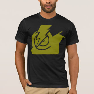 Gult för blixtsnigellogotyp tee shirt