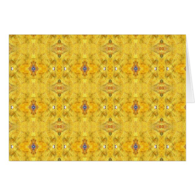 Gult för Blue Beast Running Hälsningskort (Framsidan Horizontal)