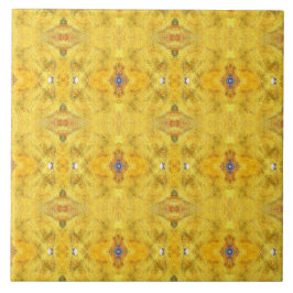 Gult för Blue Beast Running Kakelplatta