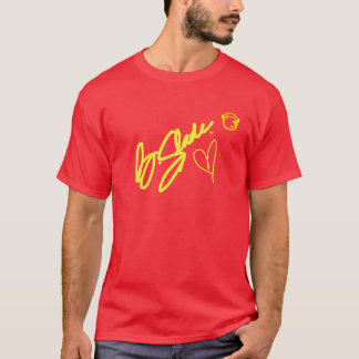 gult för @BSLADEhäfteserie på röd utslagsplats T-shirt