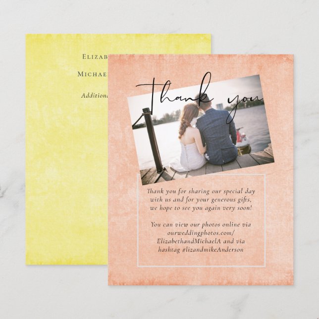 GULT för BUDGET-Orange Bröllop (Fram/baksida)