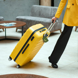 Gult för Classy Blommigt Monogrammed Brev C-grönt Bagagebricka