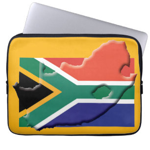 GULT för den patriotiska datorn Flagga i SYDH AFRI Laptop Fodral