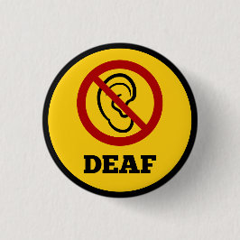 gult för dövets symbol knapp
