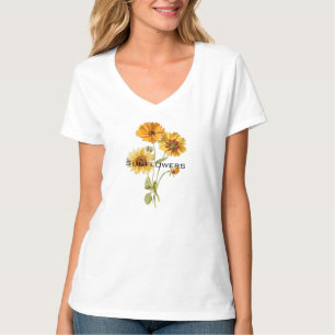Gult för elegant av modern solrostext t shirt