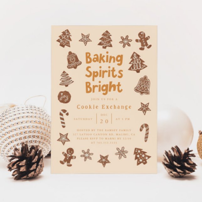 Gult för Exchange-inbjudan till jul-cookie i Party Inbjudningar (Skapare uppladdad)