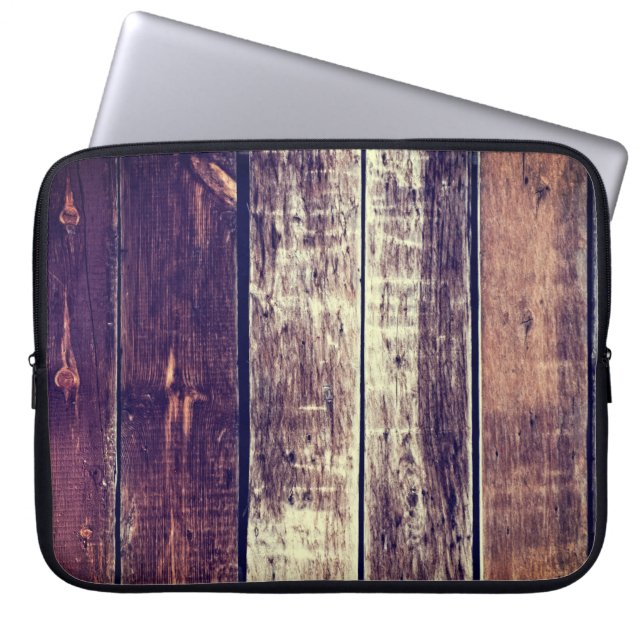 Gult för färgad gammal träbakgrund -  för Mörk av  Laptop Fodral (Framsidan)