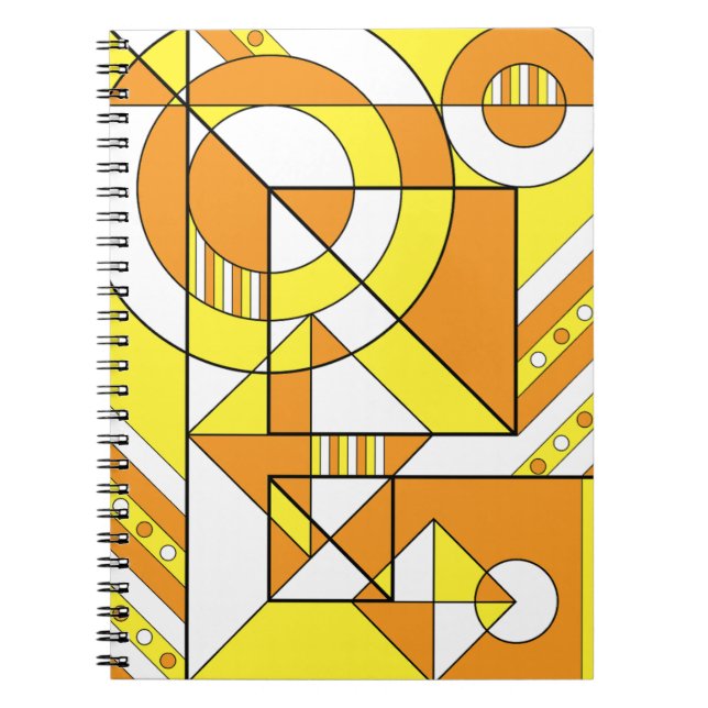 Gult för geometrisk Orange för Maverique Pride Abs Anteckningsbok (Framsidan)