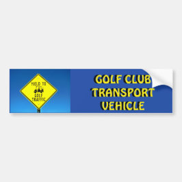 Gult för golfklubbtransportfordon bildekal