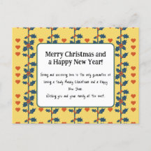 gult för Gott nytt år-kort v6/6