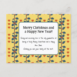 gult för Gott nytt år-kort v6/6 Vykort