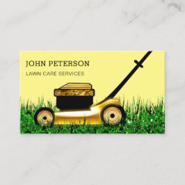 Gult för  gräddskärningstjänster för gräsmatta visitkort