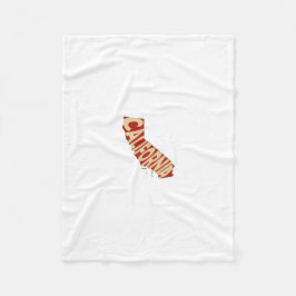 Gult för Kalifornien statlig känd ordkonst Fleecefilt