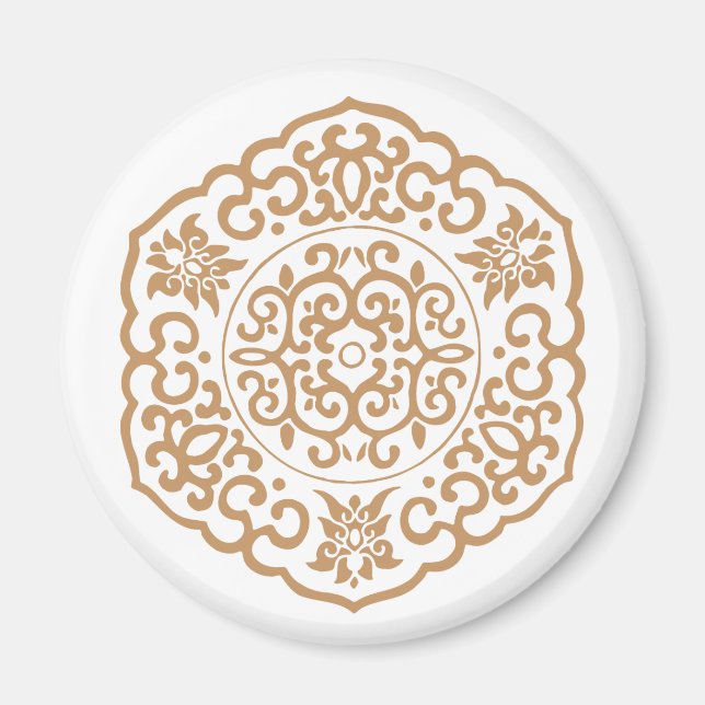 Gult för kinesiska medalon magnet (Framsidan)