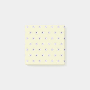Gult för ljus för blommönster post-it block