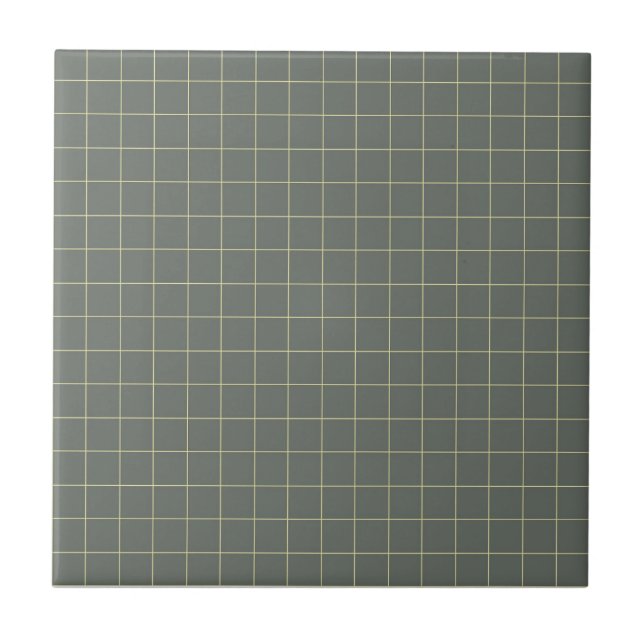 Gult för matad svart och Blek, kontrollerad Retro  Kakelplatta (Framsidan)