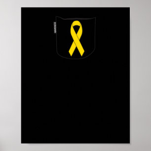 Gult för medvetandegörande om cancer i barndomen poster