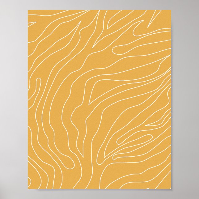 Gult för minimal Abstrakt Poster (Framsidan)