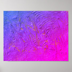 Gult för modern Abstrakt Art Blue Red Lila Rosa Poster