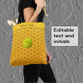 Gult för mönstrad orange för tennis-anpassningsbar tygkasse
