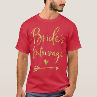 Gult för Mörk av för kvinnomensbrider Entourage-h T Shirt