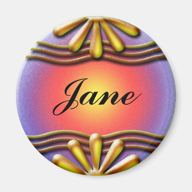 Gult för namnskylt magnet (Framsidan)