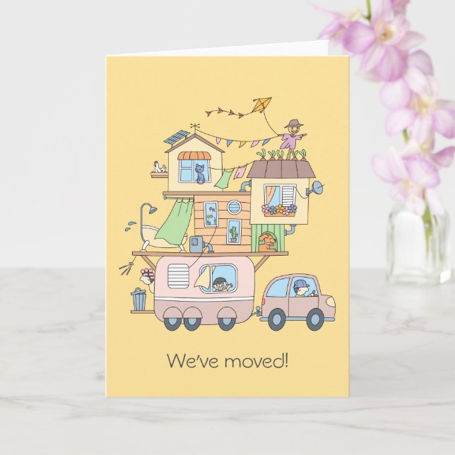 Gult för Nytt adress meddelande om släpvagn, tom  (Orkide)