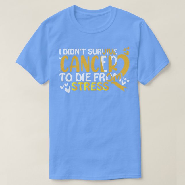 Gult för ökad medvetenhet om cancer hos barn Ribbo T Shirt (Design framsida)