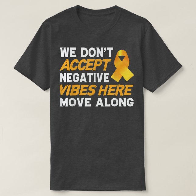 Gult för ökad medvetenhet om cancer hos barn Ribbo T Shirt (Design framsida)