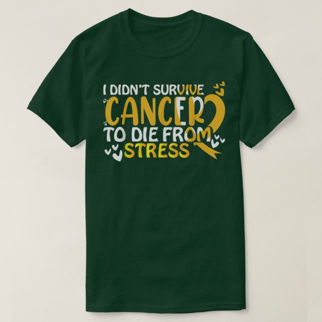 Gult för ökad medvetenhet om cancer hos barn Ribbo T Shirt (Design framsida)
