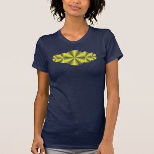 Gult för optisk Illusion Mörk för kvinnor T Shirt