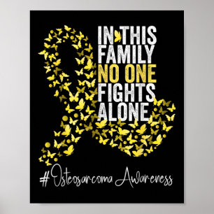 Gult för Osteosarcoma Awareness Month Ribbon Poster