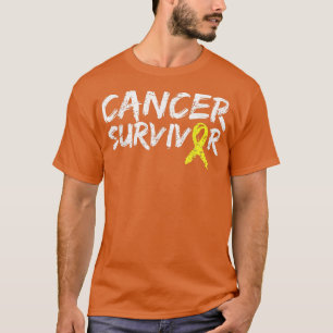 Gult för överlevande av cancer hos barn Ribbon Awa T Shirt