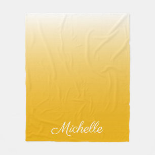 gult för övertoningsgrad för personlig fleecefilt