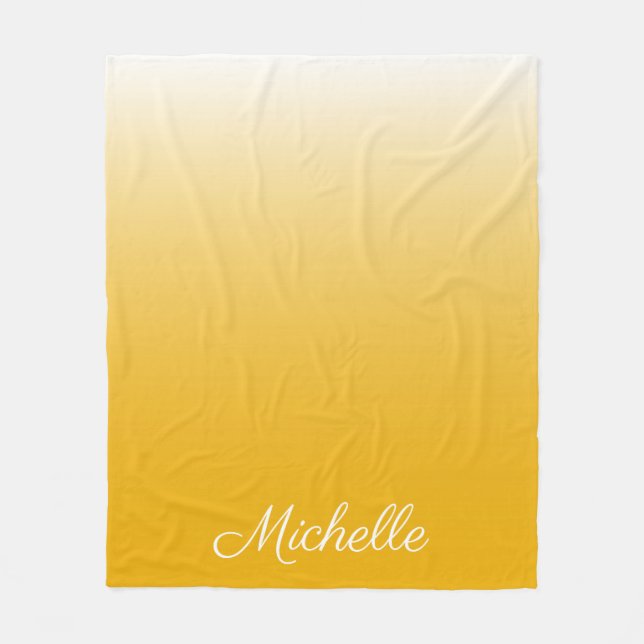 gult för övertoningsgrad för personlig fleecefilt (Framsidan)