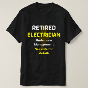 Gult för pensionerad elektriker Funny pension-pres T Shirt