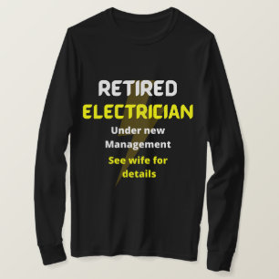 Gult för pensionerad elektriker Funny pension-pres T Shirt