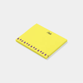 gult för personlig av lila druvor post-it block