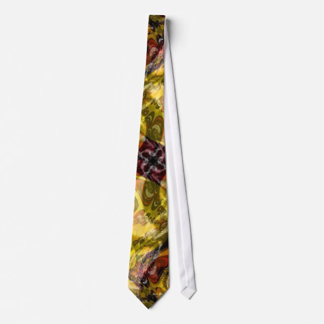 Gult för Psychedelic Abstrakt Tie Slips (Framsida)